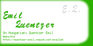 emil quentzer business card